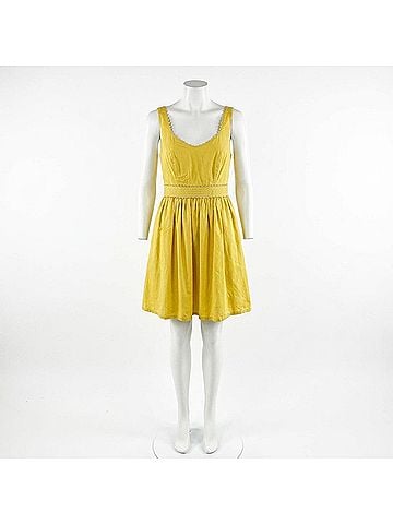 Judith March Women's Poplin Dress in Yellow (view 2)