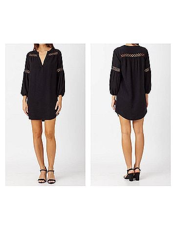 Maven West Long Sleeve Dress in Black (view 2)