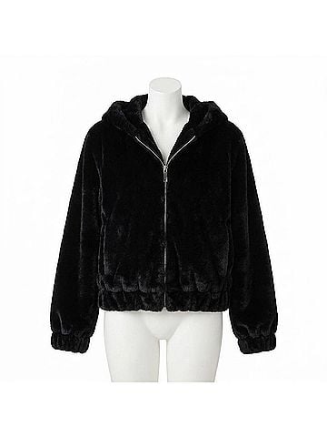 MICHAEL Michael Kors Tailored Faux Fur Jacket in Black (view 1)