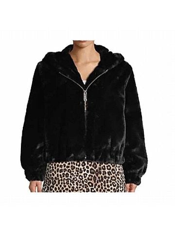 MICHAEL Michael Kors Tailored Faux Fur Jacket in Black (view 2)