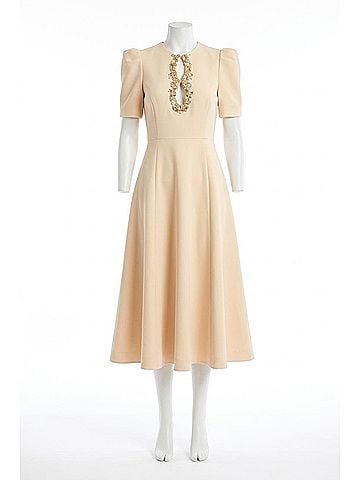 Rebecca Vallance Women's Alexandrite Midi Dress in Butter (view 1)