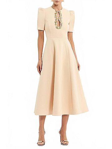Rebecca Vallance Women's Alexandrite Midi Dress in Butter (view 2)