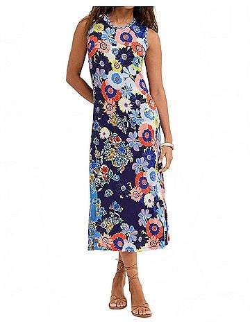 Johnny Was Janie Favorite Crew Neck Tank Dress in Tiana Scarf (view 2)