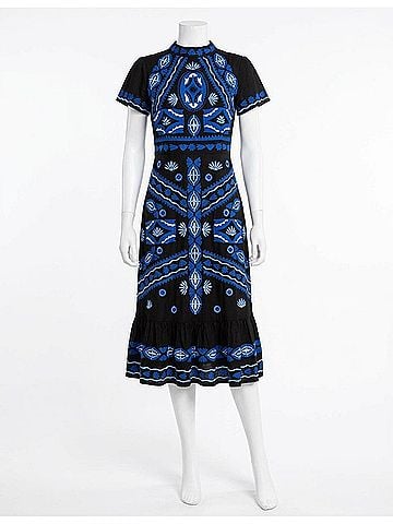 Johnny Was Stephy Midi Dress in Black (view 1)