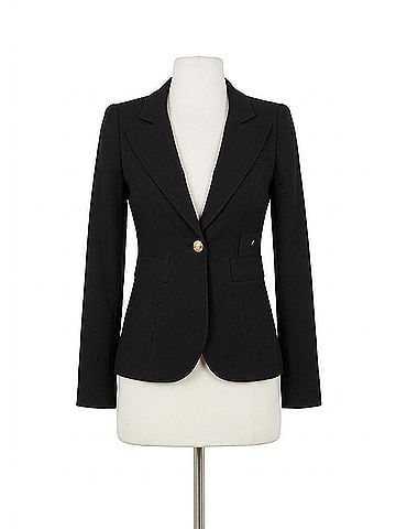 Smythe Women's Full Back Duchess Blazer in Deep Black (view 1)