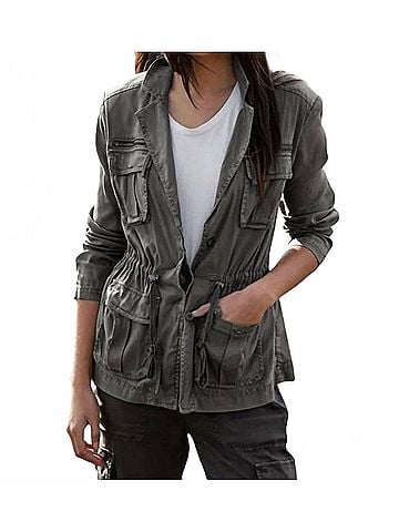 Marrakech Nola Utility Jacket in Grey (view 2)