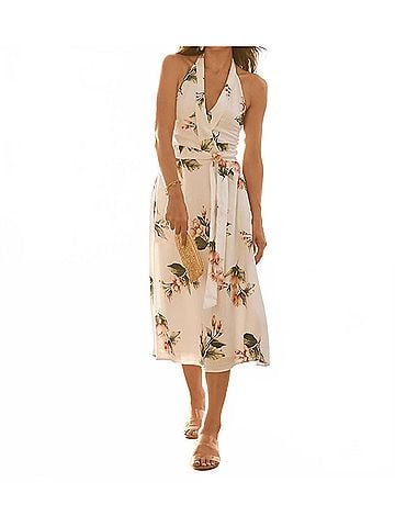 Tommy Bahama Florentina Flourish Midi Dress in White Floral (view 2)