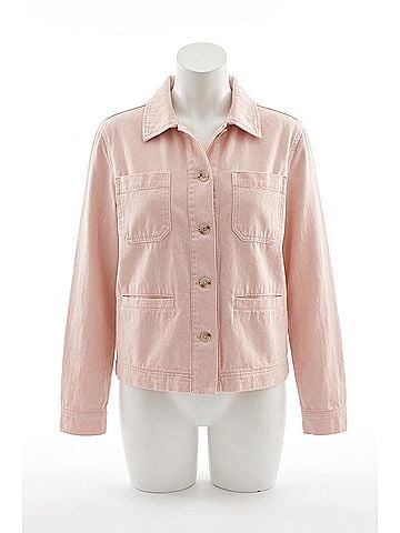 Be Cool Susie Soft Blended Utility Jacket in Blush Pink (view 1)