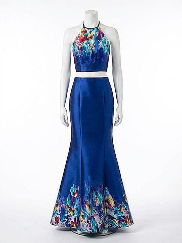 MADISON JAMES 2pc Mikado Gown in Royal (view 1)