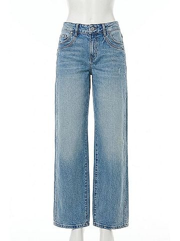 Hidden Jeans High Rise Classic Dad Jeans in Medium Light Wash (view 1)