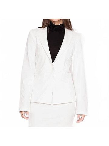 Ripley Rader Ponte Knit Fitted Blazer in Off-White (view 2)