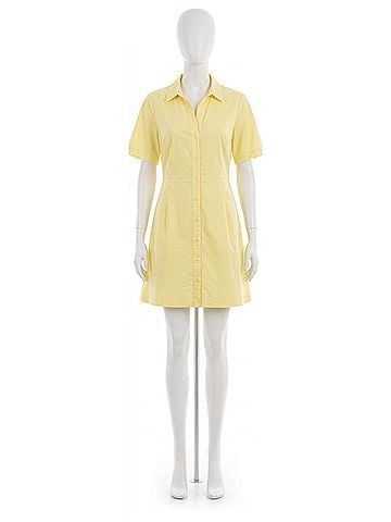 Theory Pleated Shirt Dress in Golden Haze (view 1)