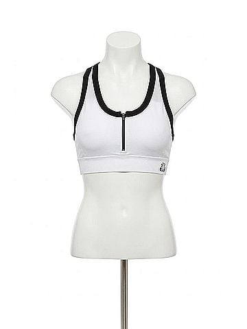 Alala Barre Zip Bra in White (view 1)
