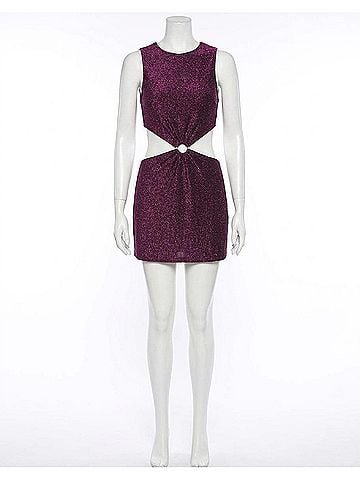 Motel Rocks Rambaya Glitter Dress in Purple (view 1)
