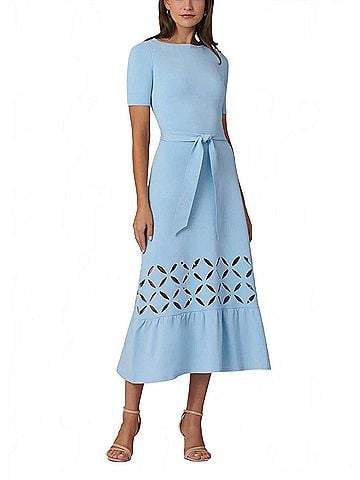 Shoshanna Pendelton Midi Dress in Light Blue (view 2)