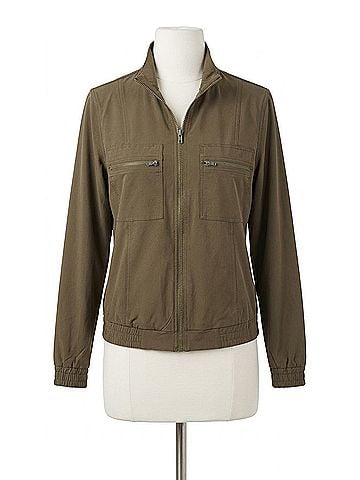 Wearables Active Quinn Bomber Jacket in Clove (view 1)
