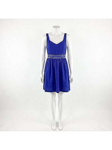 Judith March Women's Poplin Dress in Royal Blue (view 2)