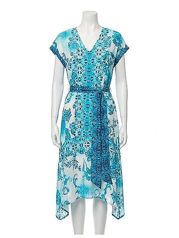 Johnny Was Silk Tie Dress in Vittoria Scarf (view 1)