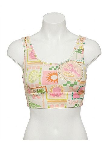 Z Supply Women's Zoe Soleil Tank Bra in Yellow Multi (view 1)