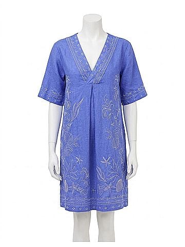 Johnny Was Meri Dolman Dress in Baja Blue (view 1)
