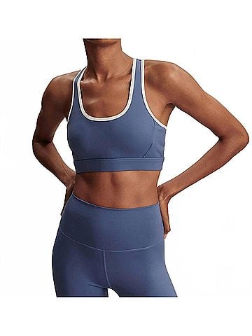 Varley Freesoft Selma Bra in Bijou Blue (view 2)