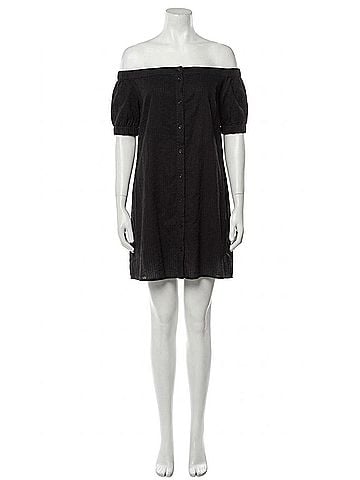 The Fifth Label Sun Valley Off Shoulder Mini Dress in Black (view 1)