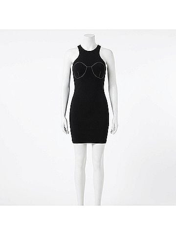 Nasty Gal Inc. Contrast Stitch Racer Back Mini Dress in Black (view 2)