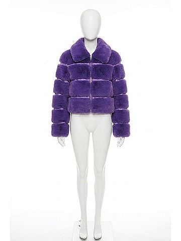 Dolce Cabo Fleur Zip Up Jacket in Purple (view 1)