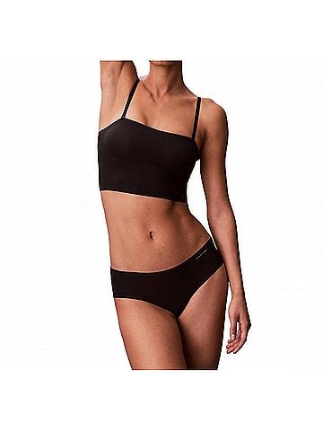 Calvin Klein Women's Invisibles Longline Bandeau Bra in Black (view 2)