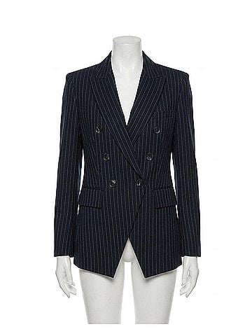 Veronica Beard Miller Dickey Pinstripe Blazer in Navy (view 1)