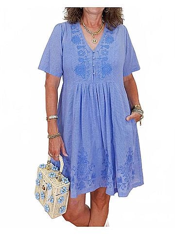 Johnny Was Pleat Front Slip Dress in Emilia (view 2)