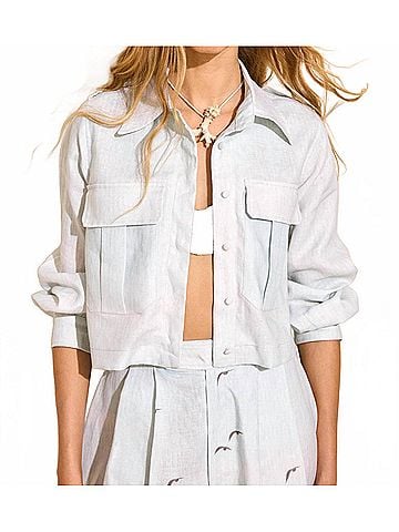 Solange Ypegua Cargo Jacket in Light Blue (view 2)