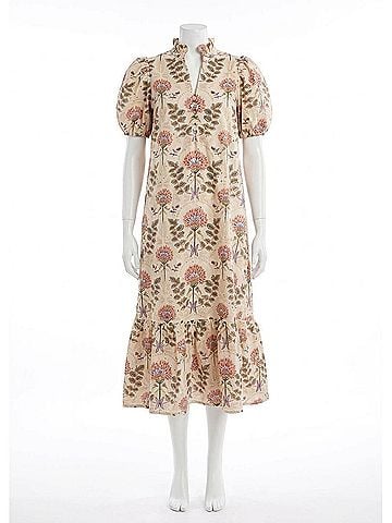 Entro Soft And Chic Neutral Vibes Midi Dress - Plus in Ecru (view 1)