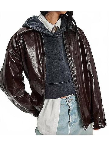 Free People Sloane Jacket in Chocolate (view 2)
