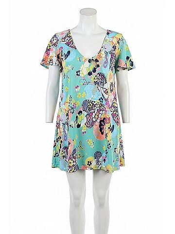 Judith March Japanese Print Shift Dress in Floral (view 1)
