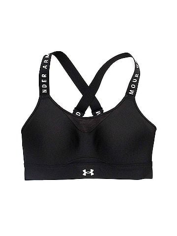 Under Armour Women's Infinity High Sports Bra in Black (view 2)