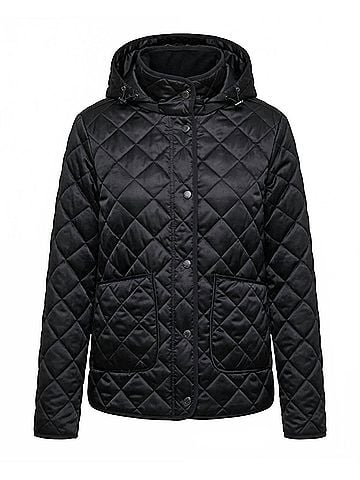 Adroit Atelier Women's Shelby Quilted Hooded Jacket in Black (view 2)
