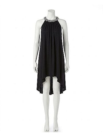 Jordan Taylor Jadore Braided High-Low Halter Dress in Black (view 1)