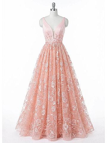 Rachel Allan Prom Dress in Blush (view 1)
