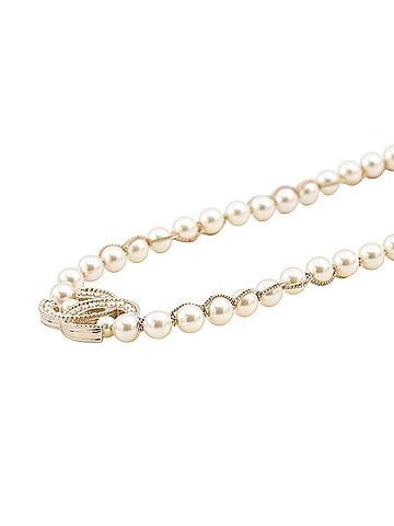 Chanel Chanel Necklace, Faux Pearl, Coco Mark Rhinestone, A19 C, CHANEL, Chanel, Women's, CHANEL NECKLACE (view 2)