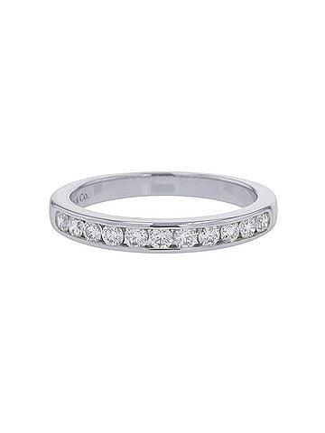 Tiffany & Co. Tiffany &amp; Co. Half Eternity Ring, Channel Setting, Diamonds, Pt950 Platinum, Size Approx. 1 (view 1)
