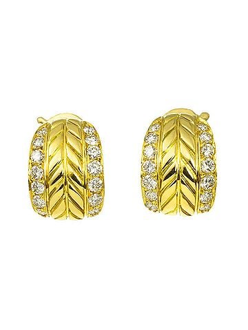 Chanel Chanel Diamond Earrings, 18K Yellow Gold (750), Clip-on (view 2)