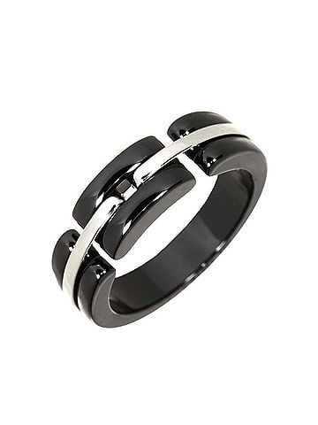 Chanel Chanel Ultra Ring #60, 18K White Gold, Black Ceramic 750. (view 1)