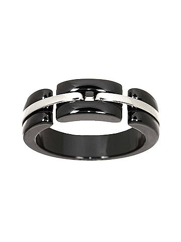 Chanel Chanel Ultra Ring #60, 18K White Gold, Black Ceramic 750. (view 2)