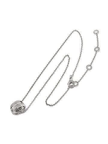 Bvlgari Bvlgari Bulgari Parentesi Work Necklace, 45cm, 18K White Gold (750) (view 2)