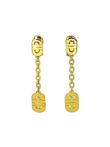 Bvlgari Bvlgari Bulgari Parentesi Earrings, 18K Yellow Gold (750), Pierced Earrings (view 1)