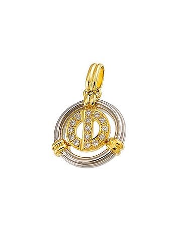 Christian Dior Christian Dior Diamond Pendant Top, 18K Yellow Gold (YG WG), 750 White Gold. (view 1)
