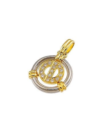 Christian Dior Christian Dior Diamond Pendant Top, 18K Yellow Gold (YG WG), 750 White Gold. (view 2)