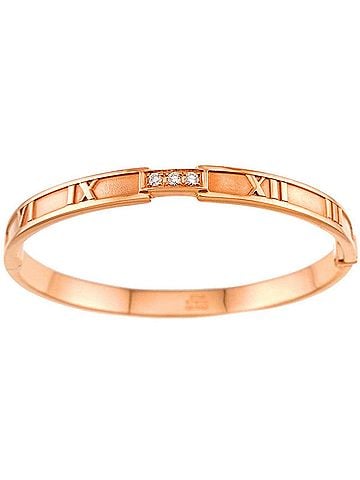 Tiffany & Co. Tiffany &amp; Co. Atlas Diamond Bracelet, 16.5cm, 18K Pink Gold (750), Bangle. (view 2)