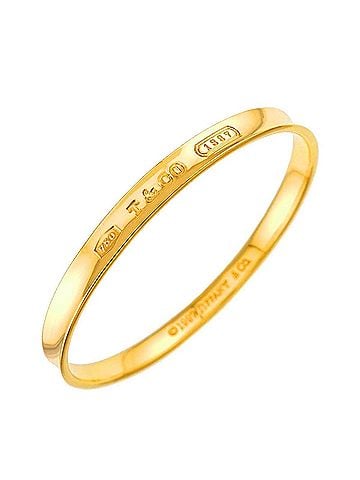 Tiffany & Co. Tiffany &amp; Co. 1837 Narrow Bangle 18cm 18K YG Yellow Gold 750 Bracelet (view 1)